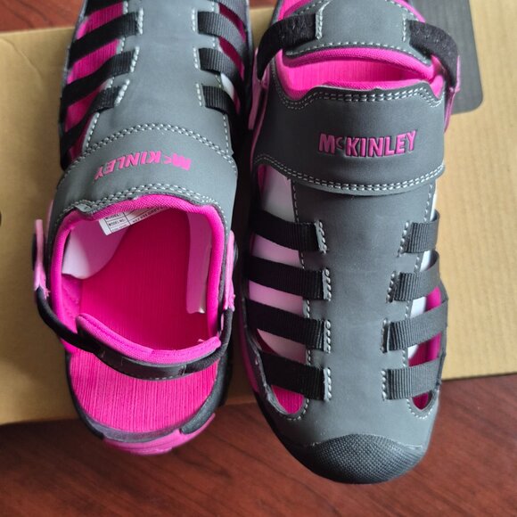 BNIB McKinley Slider Sandals Pink Black EU36.5 - Picture 2 of 8
